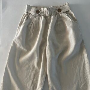 Relaxed Linen Girls‎ Pants - Size 5/6.